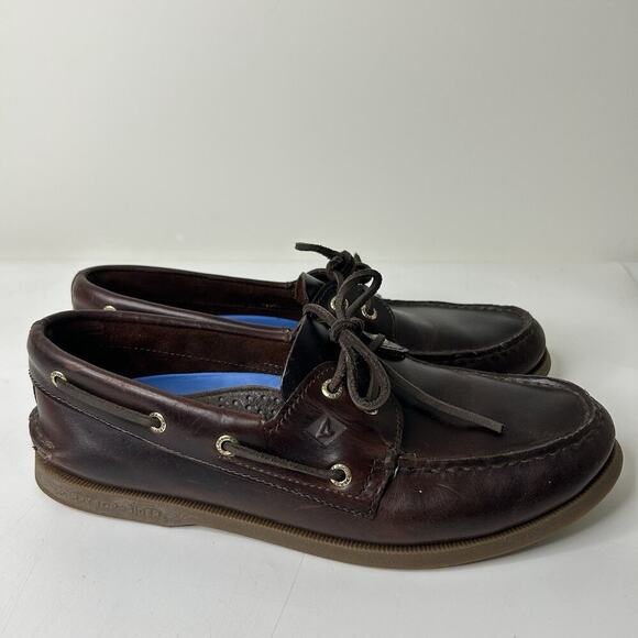 Sperry Top-Sider Mens 11.5 M Brown Leather Deck Loafer Boat Shoes Preppy main image 6